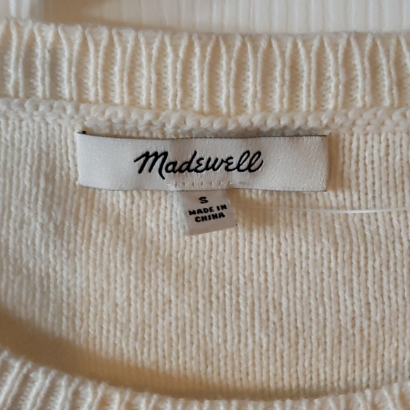 NWOT!! Madewell Fringed Jacquered Sweater Size S - Picture 4 of 10